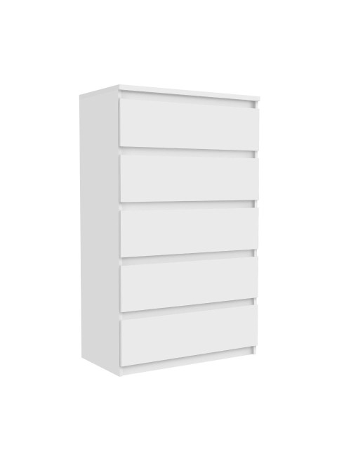 Cassettiera Morgan 5 cassetti bianco opaco – 77.2x42.2x128H