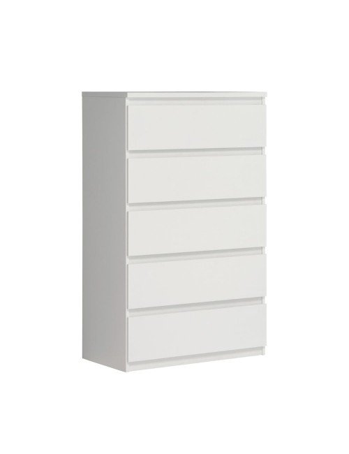 Cassettiera Morgan 5 cassetti bianco opaco – 77.2x42.2x128H
