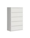 Cassettiera Morgan 5 cassetti bianco opaco – 77.2x42.2x128H