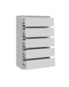 Cassettiera Morgan 5 cassetti bianco opaco – 77.2x42.2x128H