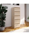 Cassettiera Morgan 5 cassetti rovere – 42x42.2x128H