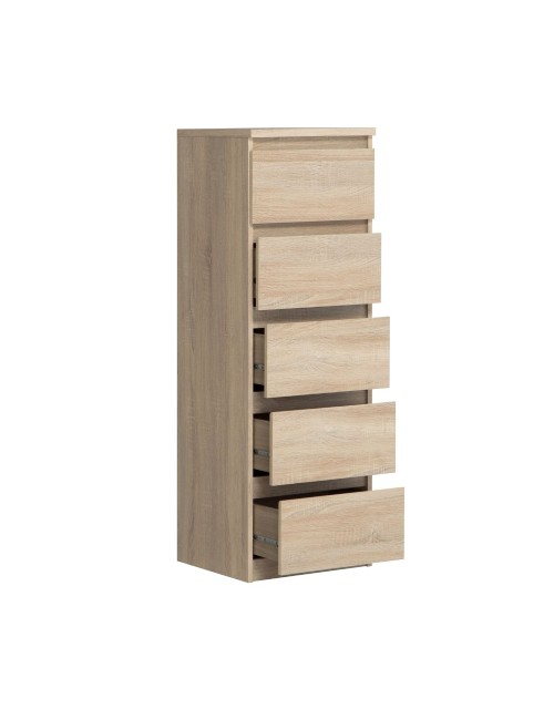 Cassettiera Morgan 5 cassetti rovere – 42x42.2x128H