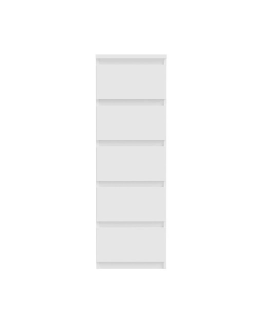 Cassettiera Morgan 5 cassetti bianco opaco – 42x42.2x128H