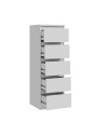 Cassettiera Morgan 5 cassetti bianco opaco – 42x42.2x128H