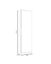 Scarpiera Nyx bianca con anta a specchio reversibile 50x20x180H