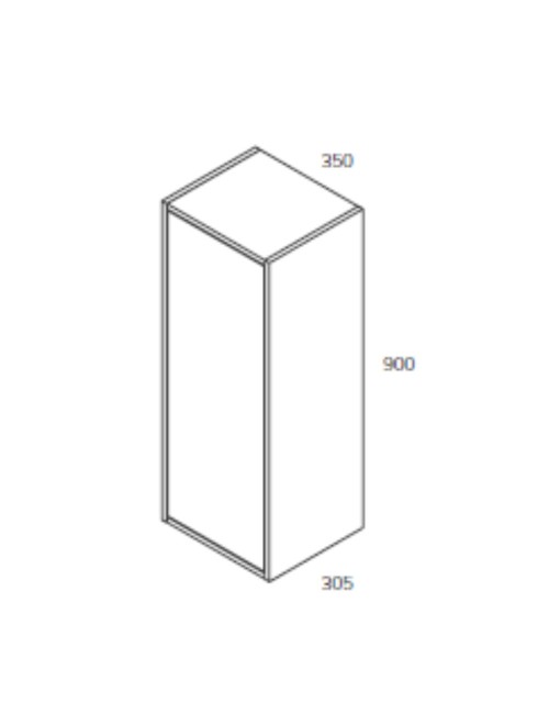 Colonna pensile bagno colore rovere quercia Push 35x30.5x90H
