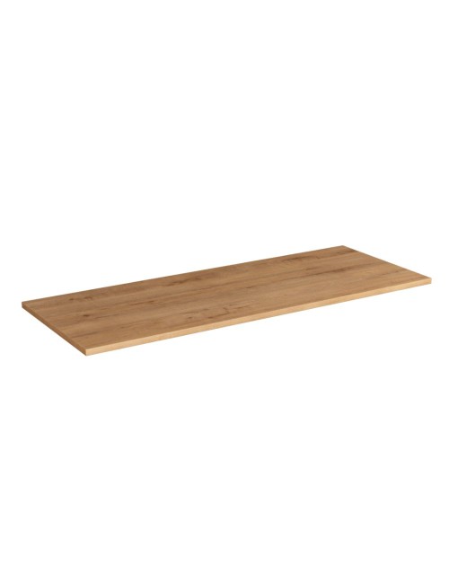 Piano lavabo rettangolare truciolare idrorepellente colore rovere 80x46x1.9H