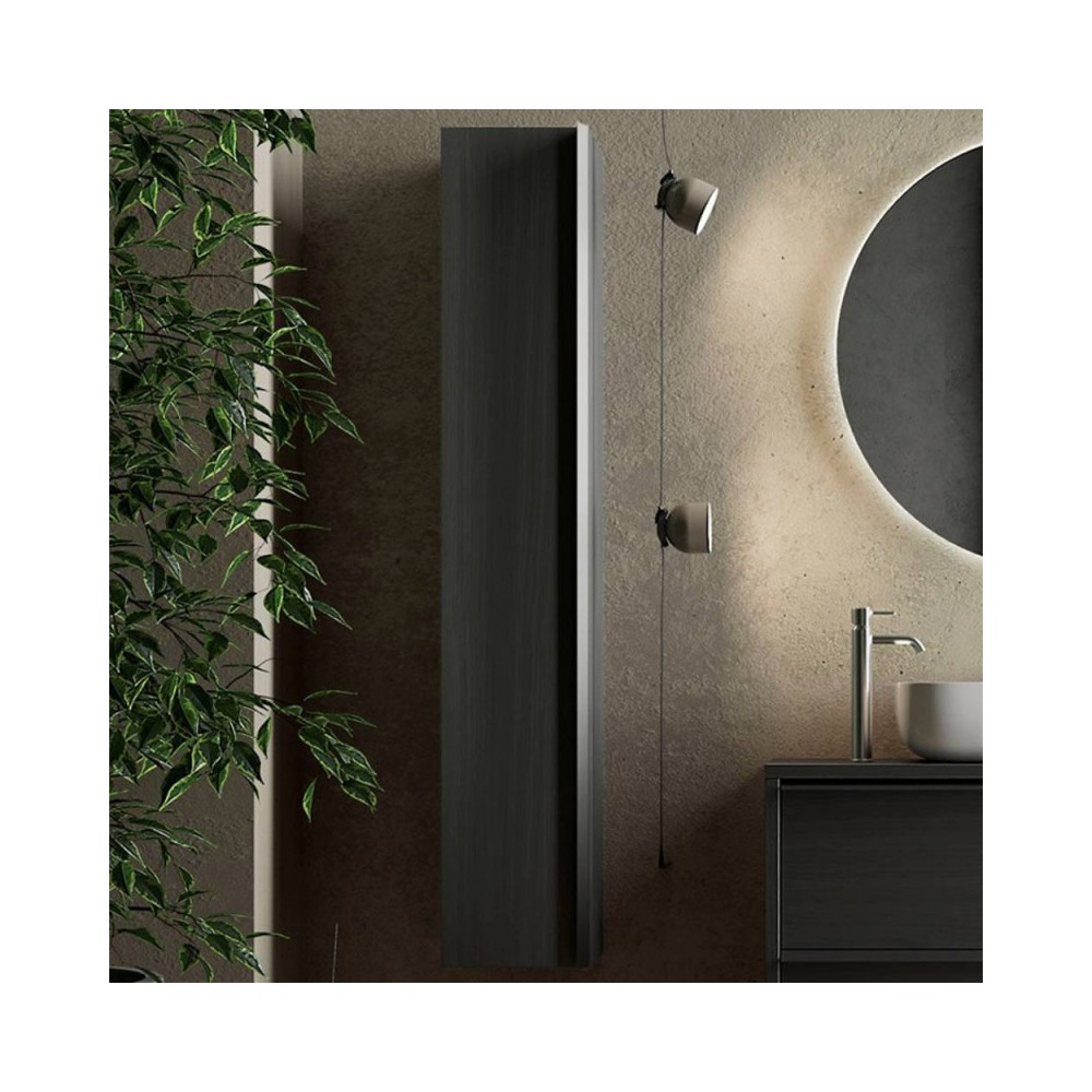Colonna bagno sospesa Adam 26x138h colore nero frassinato