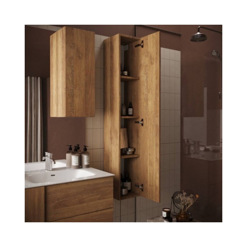 Colonna bagno sospesa Salemi 26x138h colore rovere mercure
