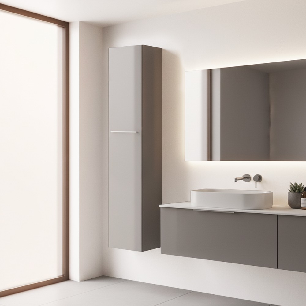 Colonna Bagno Sospesa Remix 1 Anta 174 cm Grigio Granito