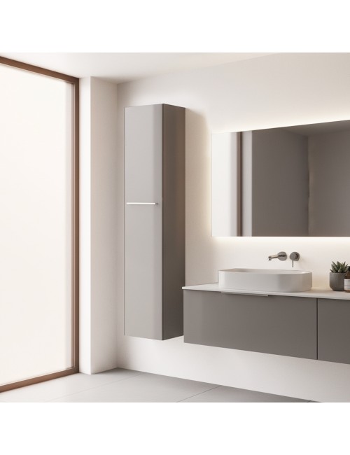 Colonna Bagno Sospesa Remix 1 Anta 174 cm Grigio Granito