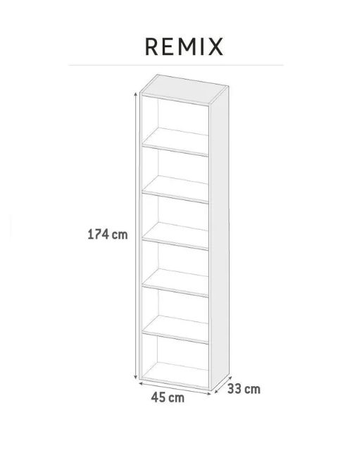 Colonna Bagno Sospesa Remix 1 Anta 174 cm Grigio Granito