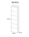 Colonna Bagno Sospesa Remix 1 Anta 174 cm Grigio Granito
