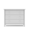 Comò Max 3 cassetti in legno massiccio bianco 100x40x80H