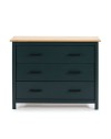 Comò Miranda in legno massiccio blu e pino 100x40x80H – Stile Elegante e Robusto