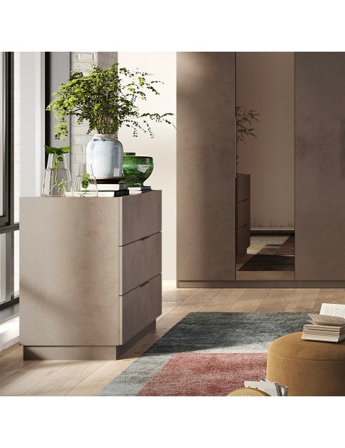 Comò 3 Cassetti Mustella Colore Bronzo Offerta