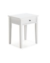 Comodino Bart in legno massiccio bianco e cassetto – Eleganza e funzionalità quotidiana