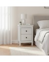 Comodino Karlstad61A con 2 cassetti colore bianco 39x30x54H