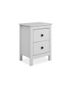 Comodino Karlstad61A con 2 cassetti colore bianco 39x30x54H