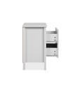 Comodino Karlstad61A con 2 cassetti colore bianco 39x30x54H