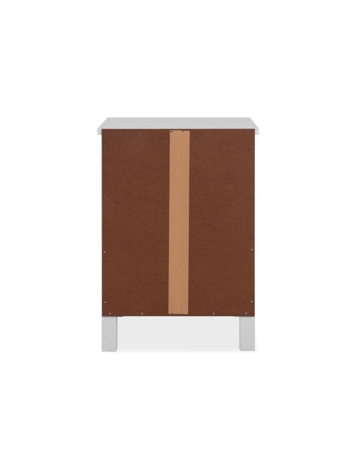 Comodino Karlstad61A con 2 cassetti colore bianco 39x30x54H
