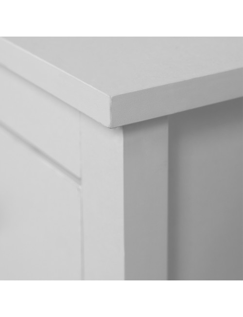 Comodino Karlstad61A con 2 cassetti colore bianco 39x30x54H