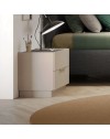 Comodino Londra 2 cassetti cashmere 50 cm con guide ammortizzate Made in Italy