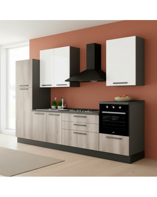 Cucina 300x216 H Petrol colore antracite bianco gordon