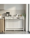 Consolle Copri Termosifone Opelya 130 cm Bianca con Ante a Ribalta – Design Salvaspazio