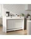 Consolle Copri Termosifone Opelya 130 cm Bianca con Ante a Ribalta – Design Salvaspazio