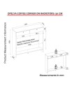 Consolle Copri Termosifone Opelya 130 cm Bianca con Ante a Ribalta – Design Salvaspazio