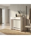 Consolle Copri Termosifone Opelya 90 cm Bianca con Anta a Ribalta – Design Salvaspazio