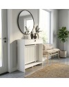 Consolle Copri Termosifone Opelya 90 cm Bianca con Anta a Ribalta – Design Salvaspazio