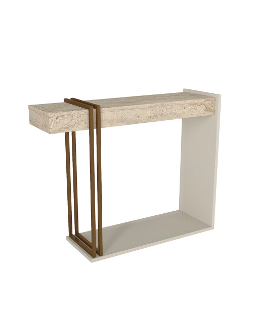 Consolle Ingresso Desca Travertino e Cashmere – Design Moderno Salvaspazio