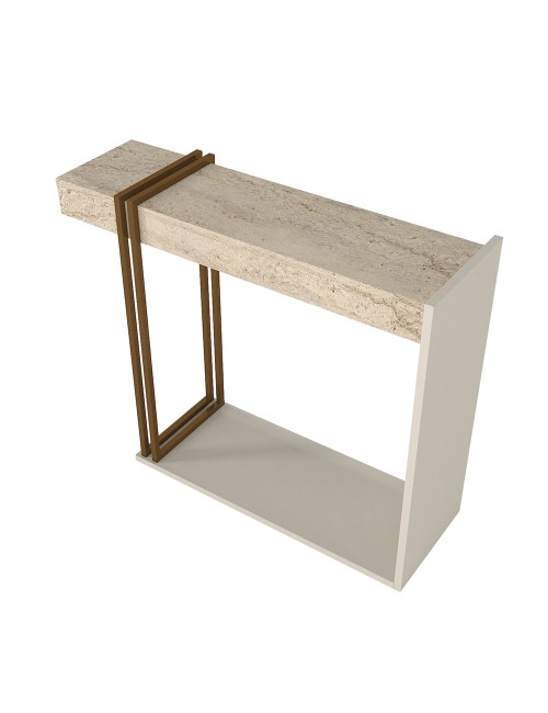 Consolle Ingresso Desca Travertino e Cashmere – Design Moderno Salvaspazio