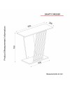 Consolle ingresso Gravity Effetto Marmo Nero con Struttura Nera e Dettagli Oro