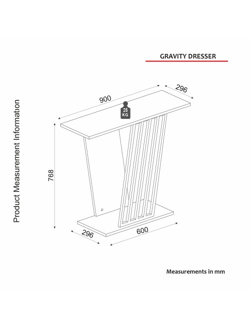 Consolle ingresso Gravity Effetto Marmo Nero con Struttura Nera e Dettagli Oro