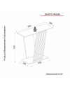 Consolle ingresso Gravity Effetto Marmo Nero con Struttura Nera e Dettagli Oro