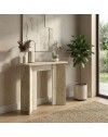 Consolle ingresso Mara Travertino con Gambe Geometriche – Design Moderno