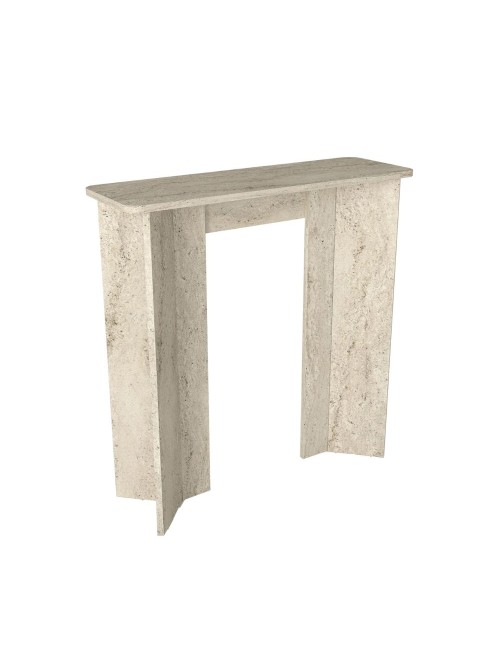 Consolle ingresso Mara Travertino con Gambe Geometriche – Design Moderno
