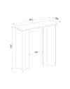 Consolle ingresso Mara Travertino con Gambe Geometriche – Design Moderno