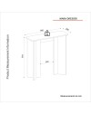 Consolle ingresso Mara Travertino con Gambe Geometriche – Design Moderno