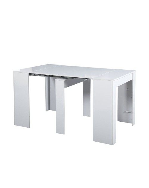 Consolle allungabile Ofelia 90x50x76h cm colore bianco lucido