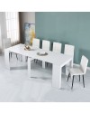 Consolle allungabile Ofelia 90x50x76h cm colore bianco lucido