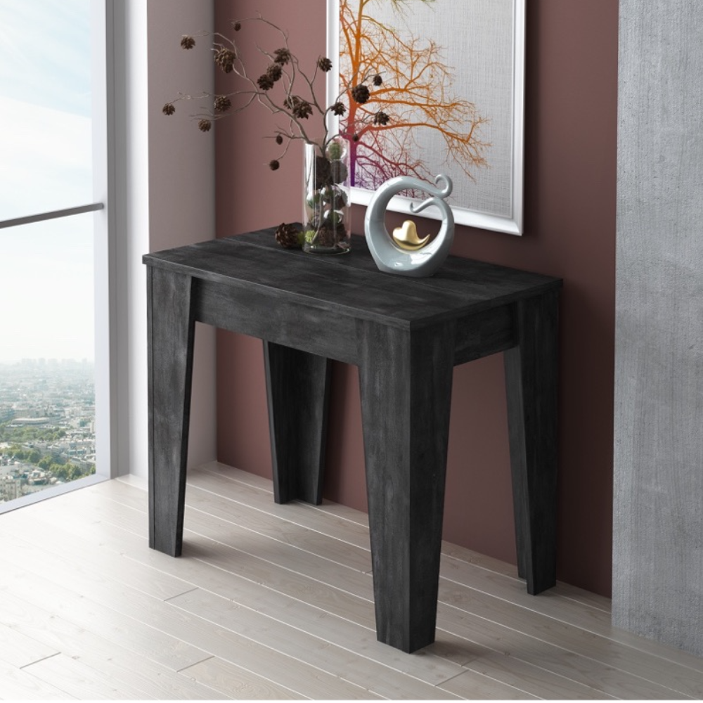Consolle allungabile Petra 90x53,6x75,2H cm colore grigio cemento