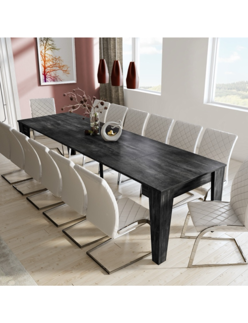 Consolle allungabile Petra 90x53,6x75,2H cm colore grigio cemento