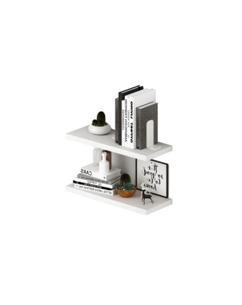 Coppia mensole bianco frassinato 60x23x2,2h LAUME60BI