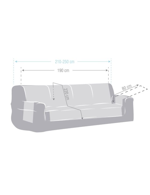 Copridivano 4 Posti Grigio Tessuto Jacquard Valeria 190 Prezzo