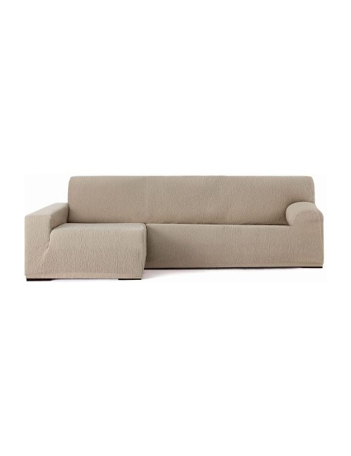 Copridivano Penisola Sinistra Beige Troya Elastico 250-310 Bracciolo Lungo