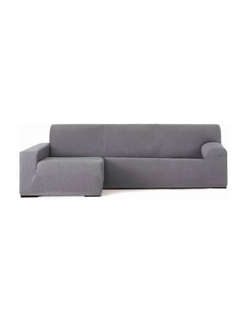 Copridivano Penisola Sinistra Grigio Troya Elastico 250-310 Bracciolo Lungo